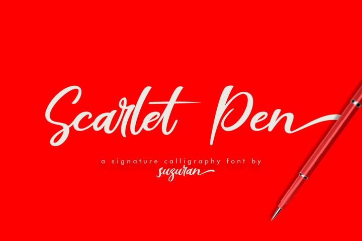 Schriftart Scarlet Pen